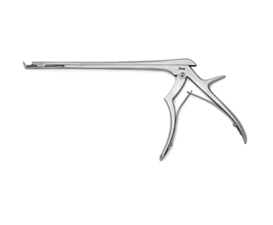 Ceramic Cut Bayonet Rotating Kerrison Rongeur, Small Handle, 14.0 Mm Opening, 40 Degree Up, Black Ceramic Coat, 2.0 Mm Bite, W/ Ejector, 7" (18.0 Cm)